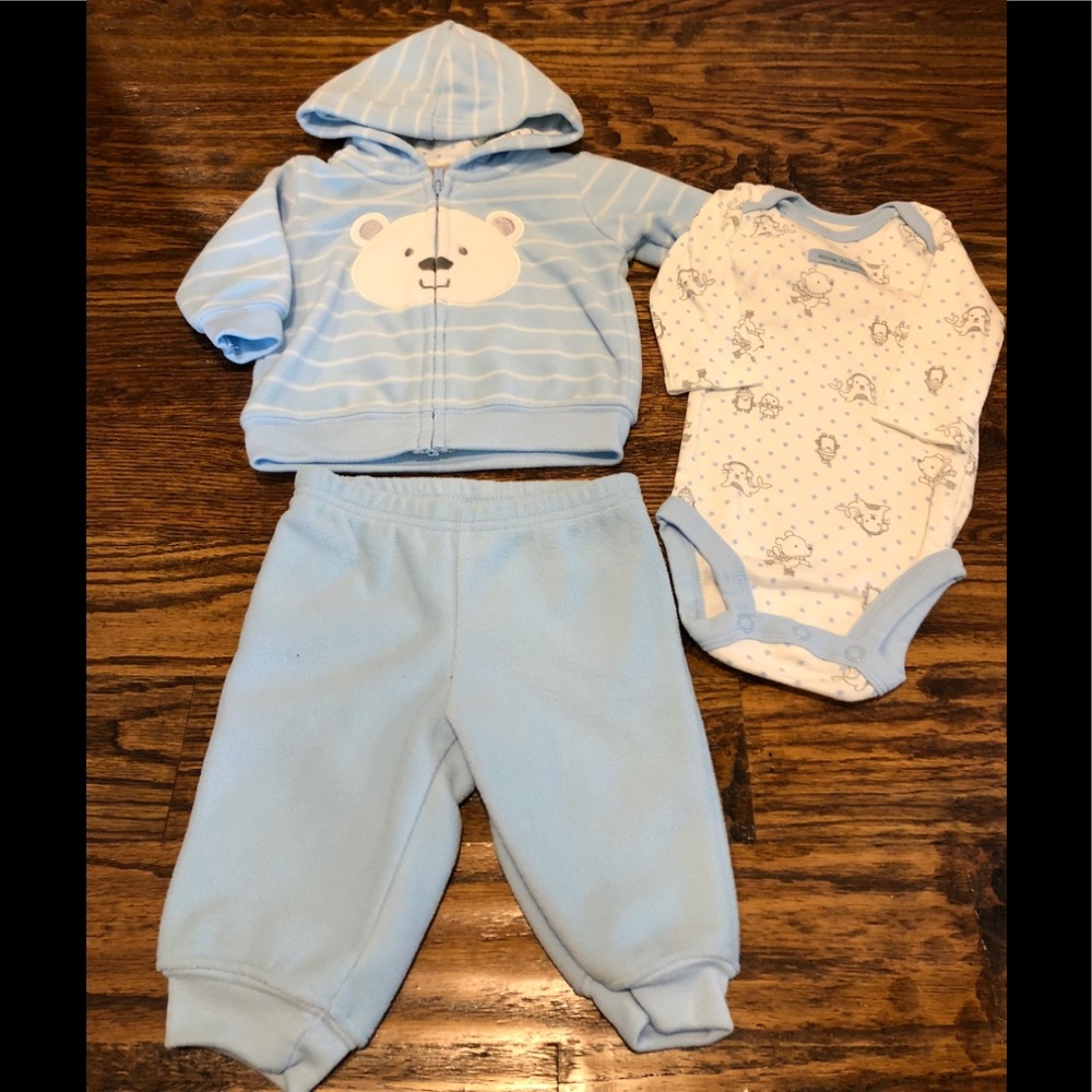 Baby Boy’s 0-3 Months Outfit Set